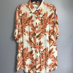 Margaritaville Floral Hawaiian Button Front Shirt